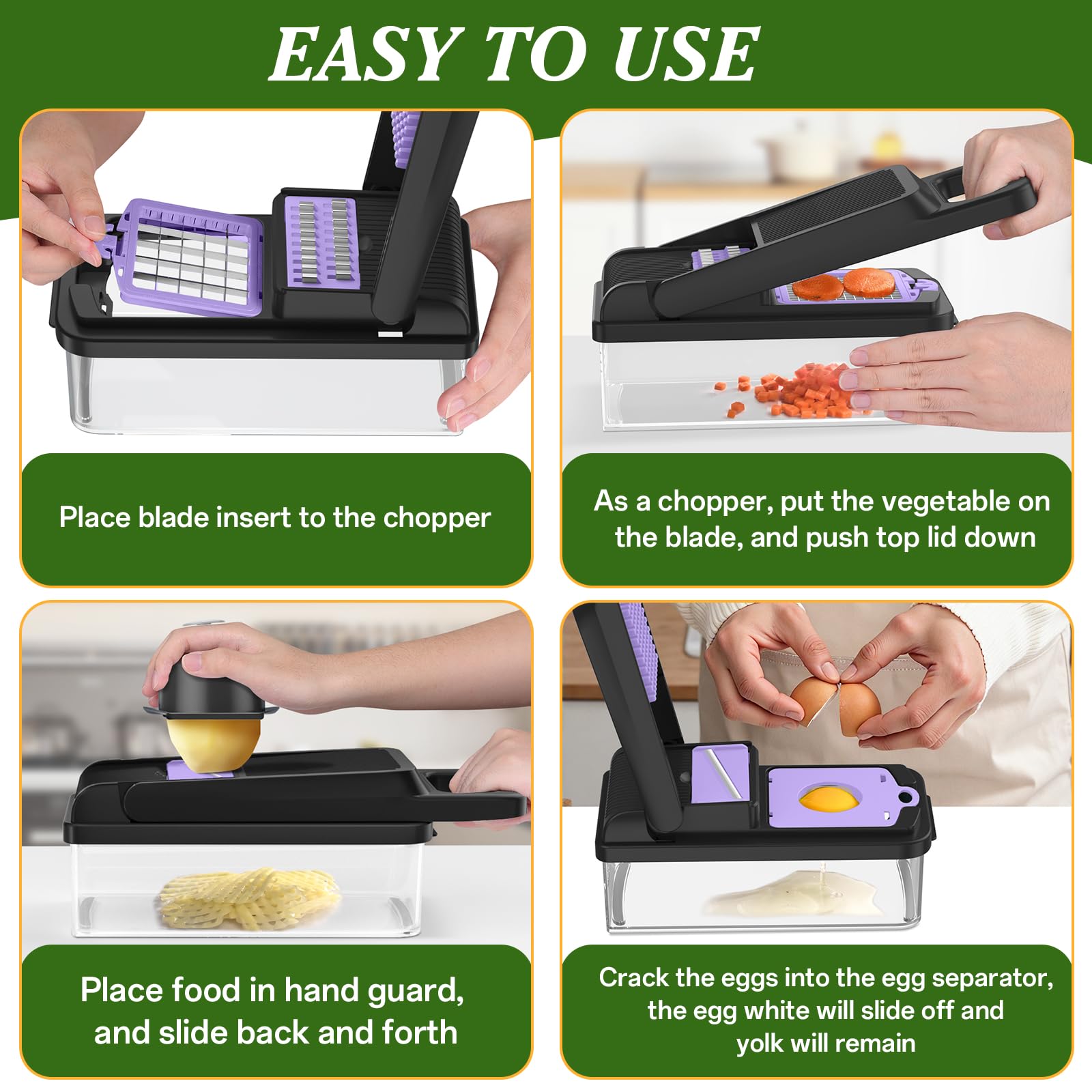 HomeHacks multi blade set supports slicing grating julienne