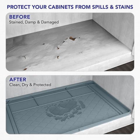 Kitchen and bathroom use friendly, with waterproof protection for cabinets.