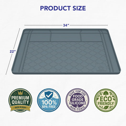Non-slip backing helps keep the mat in place during daily tasks.