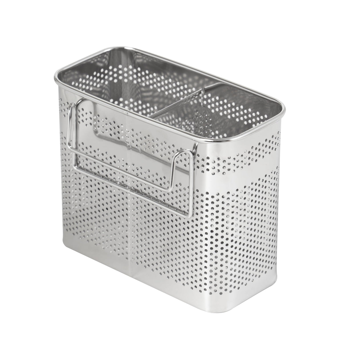 HOME&I silverware drying basket hanging on a rack keeps utensils within reach