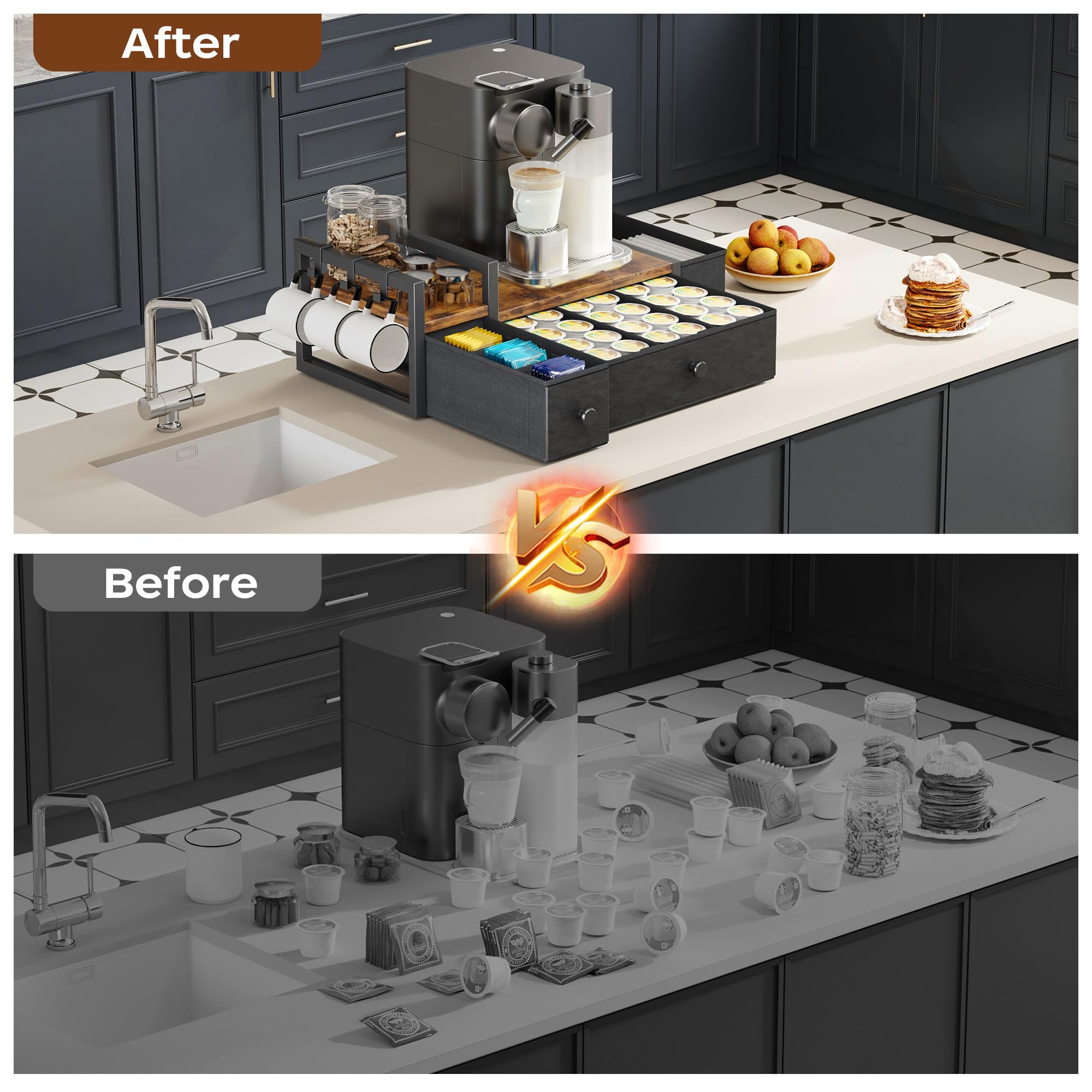 Homeiju brown finish complements modern kitchens and offices