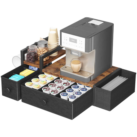 Homeiju coffee pod drawers organize K-Cups by flavor for quick access