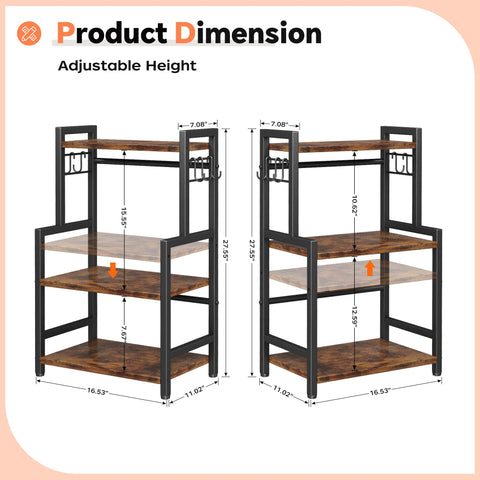 Homeiju desk organizer with 5 hooks for added hanging storage.