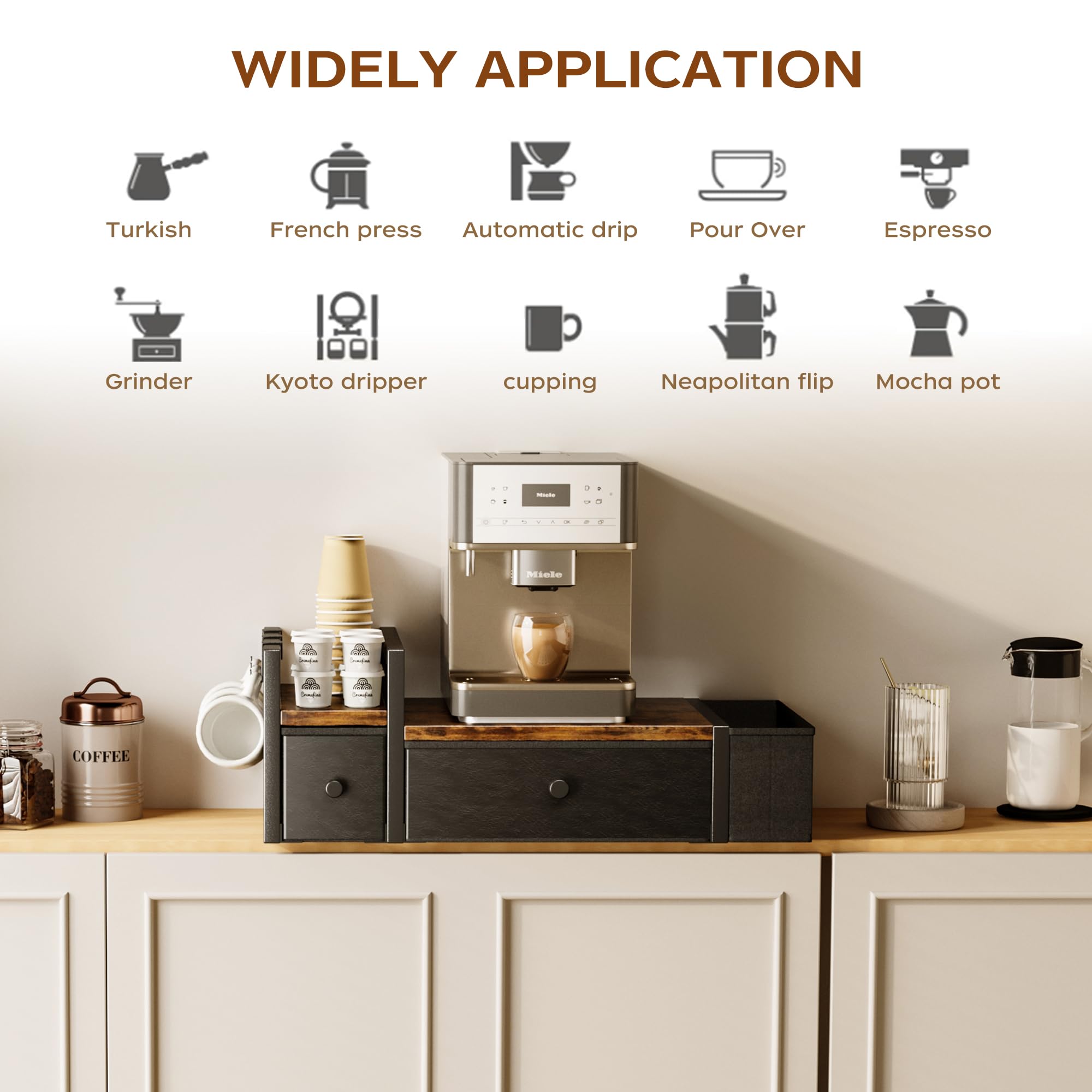 Homeiju removable dividers in large drawer reconfigure for bags or capsules