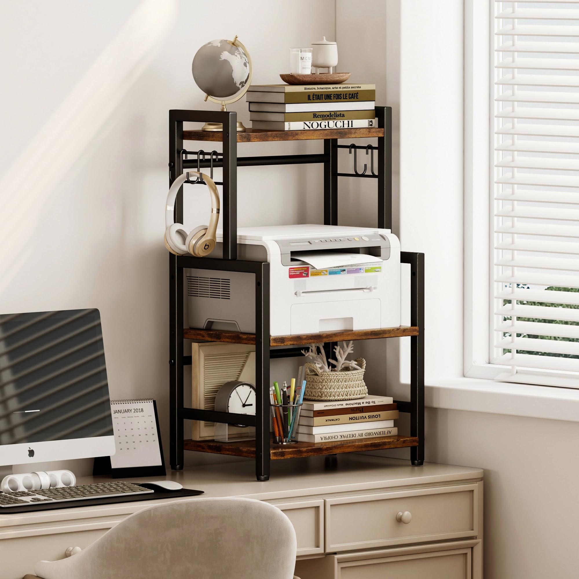 Homeiju sturdy metal frame supports heavy spice jars safely.