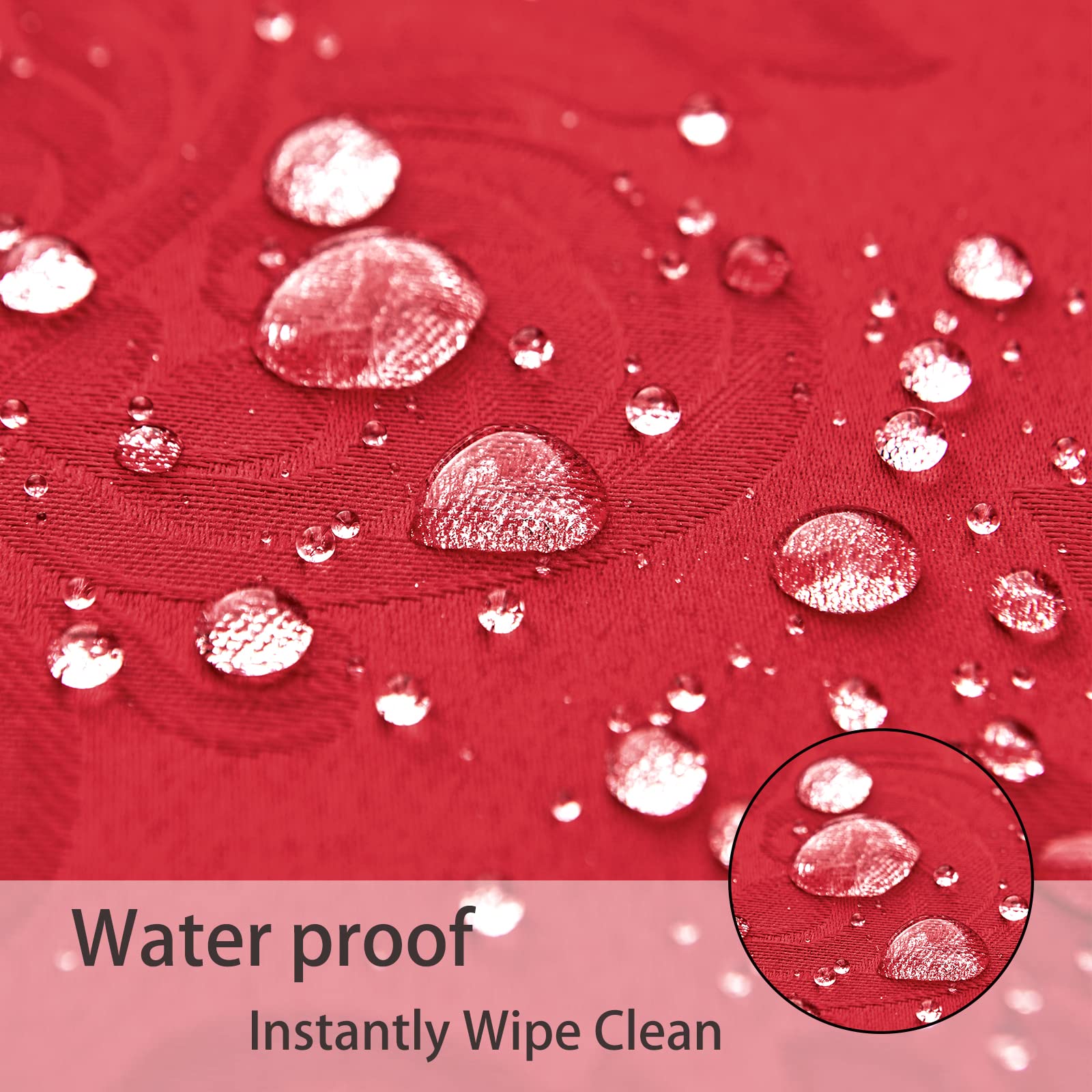 HomeJoy washable polyester table cloth for easy care and quick refresh.