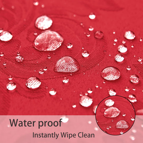 HomeJoy washable polyester table cloth for easy care and quick refresh.