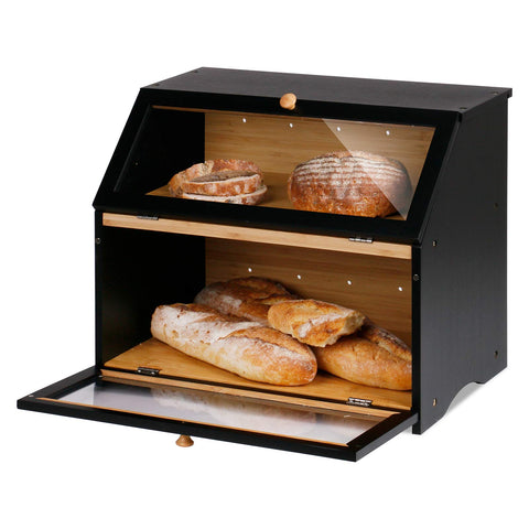 Interior view of HOMEKOKO bread box showing ample storage space