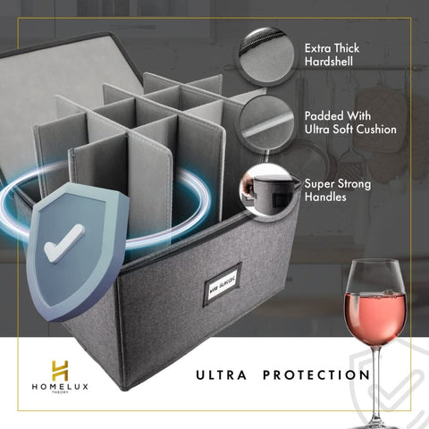 HOMELUX THEORY coffee mug storage compartments keep mugs organized on trips