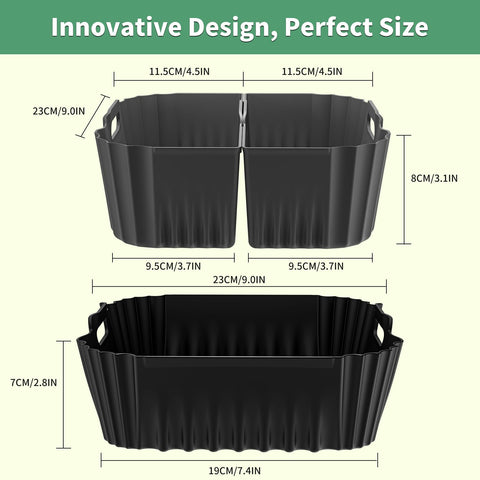 HOMELYLIFE Cosori 6qt square silicone liner, non-stick and heat resistant