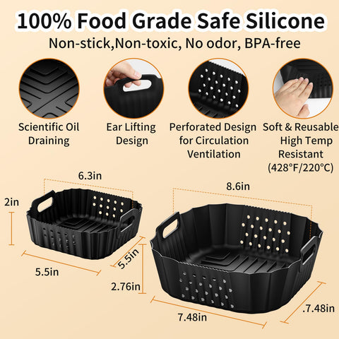 HOMELYLIFE dual perforated design promotes even heating and browning