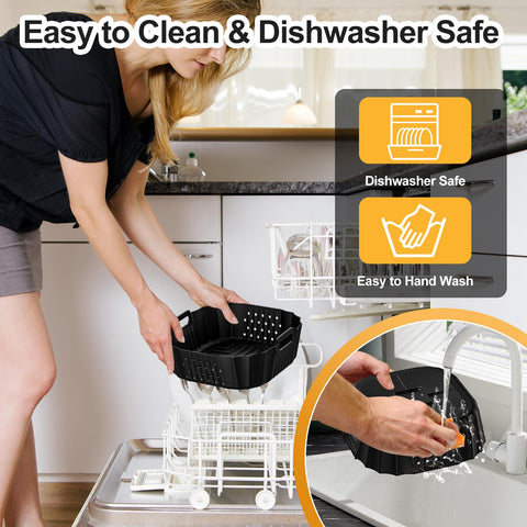 HOMELYLIFE easy-clean non-stick surface prevents grease and simplifies washing