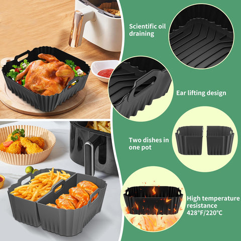 HOMELYLIFE Instant Pot 5qt-8qt square liner, BPA-free and dishwasher-safe