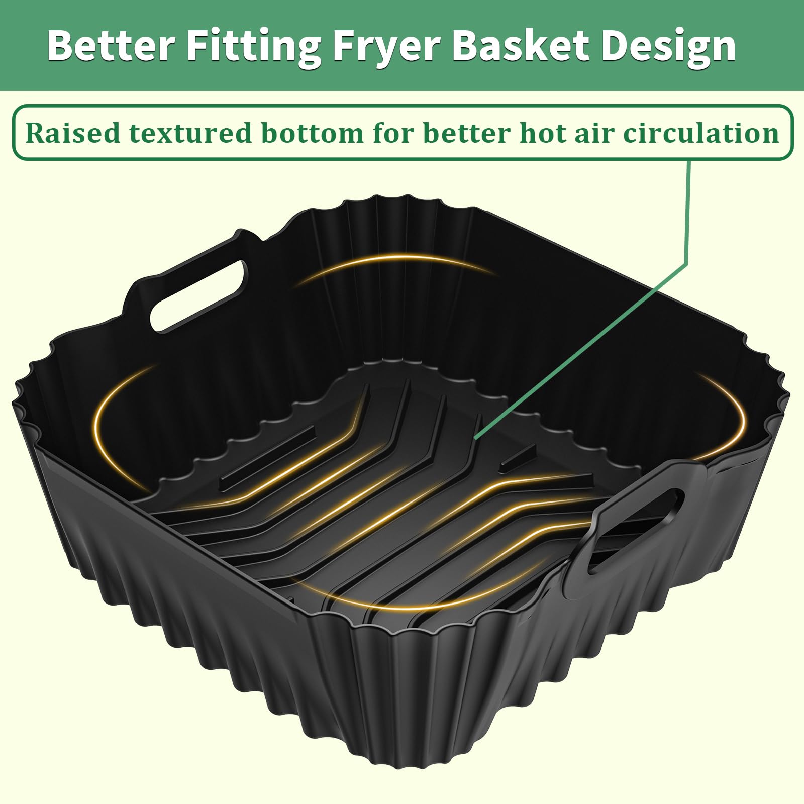 HOMELYLIFE Large square liner ideal for fried chicken and big batches