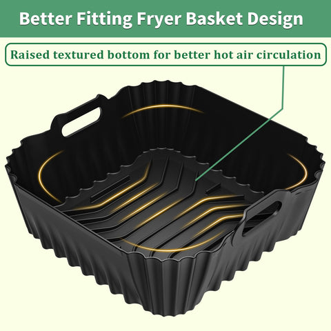 HOMELYLIFE Large square liner ideal for fried chicken and big batches