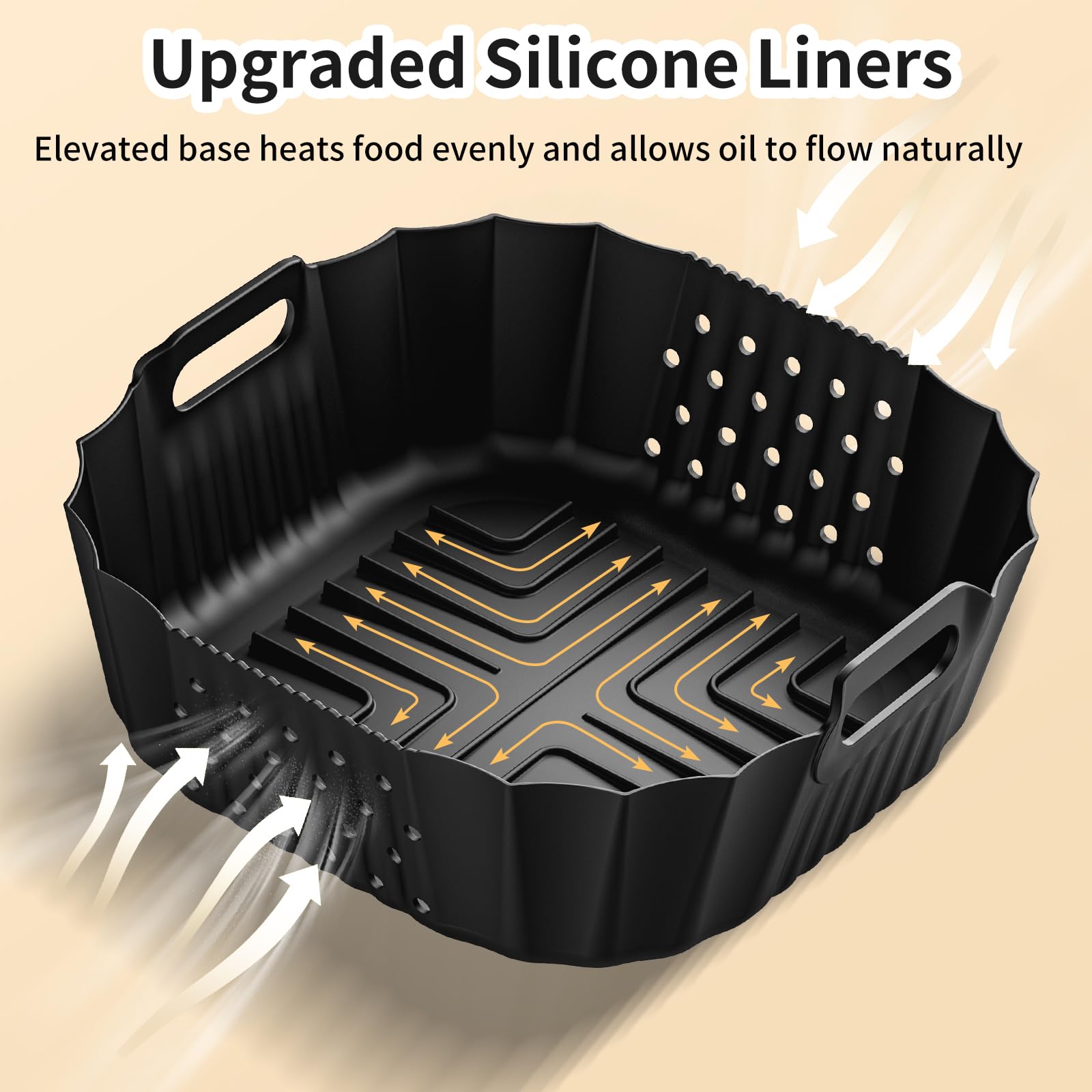 HOMELYLIFE silicone material close-up shows BPA-free heat resistance and flexibility