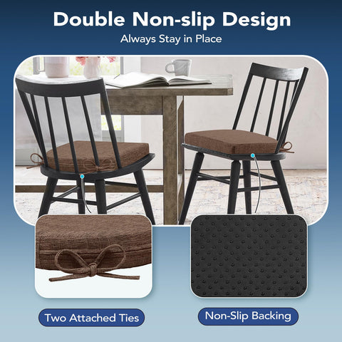 HOMELYSIAN chair cushion in D-shape fits most dining chairs.