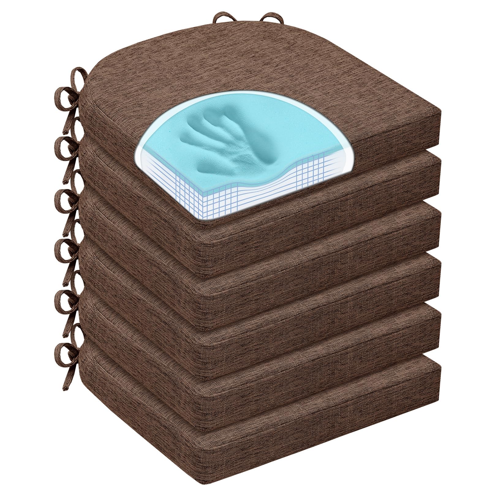 HOMELYSIAN chair cushion with dual-layer foam for comfortable, balanced seating.
