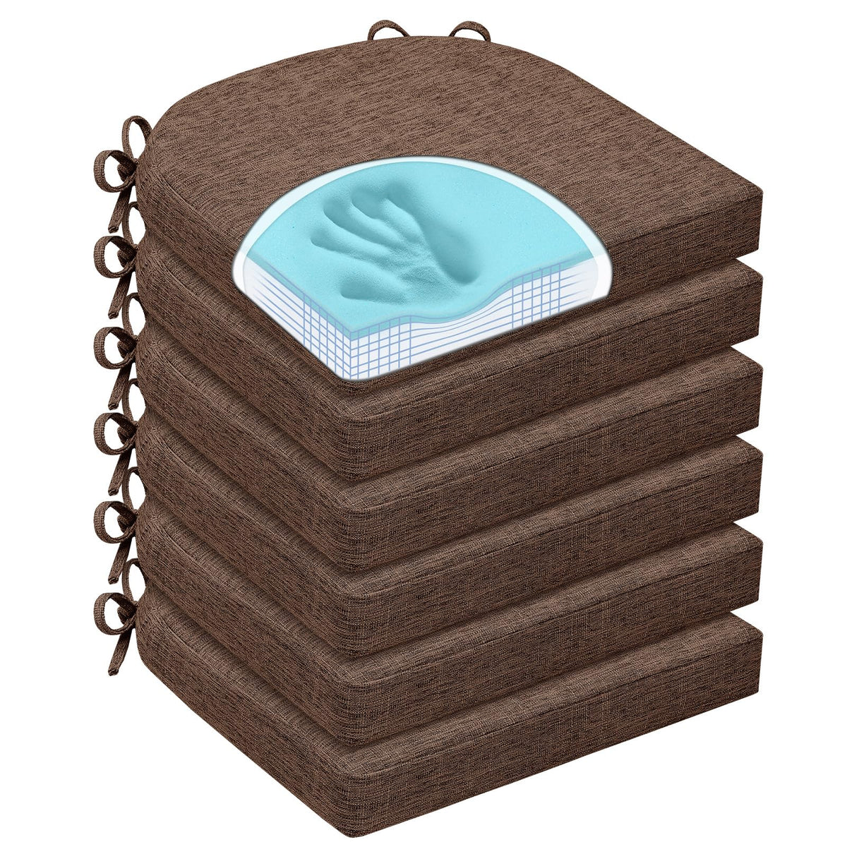 HOMELYSIAN chair cushion with dual-layer foam for comfortable, balanced seating.