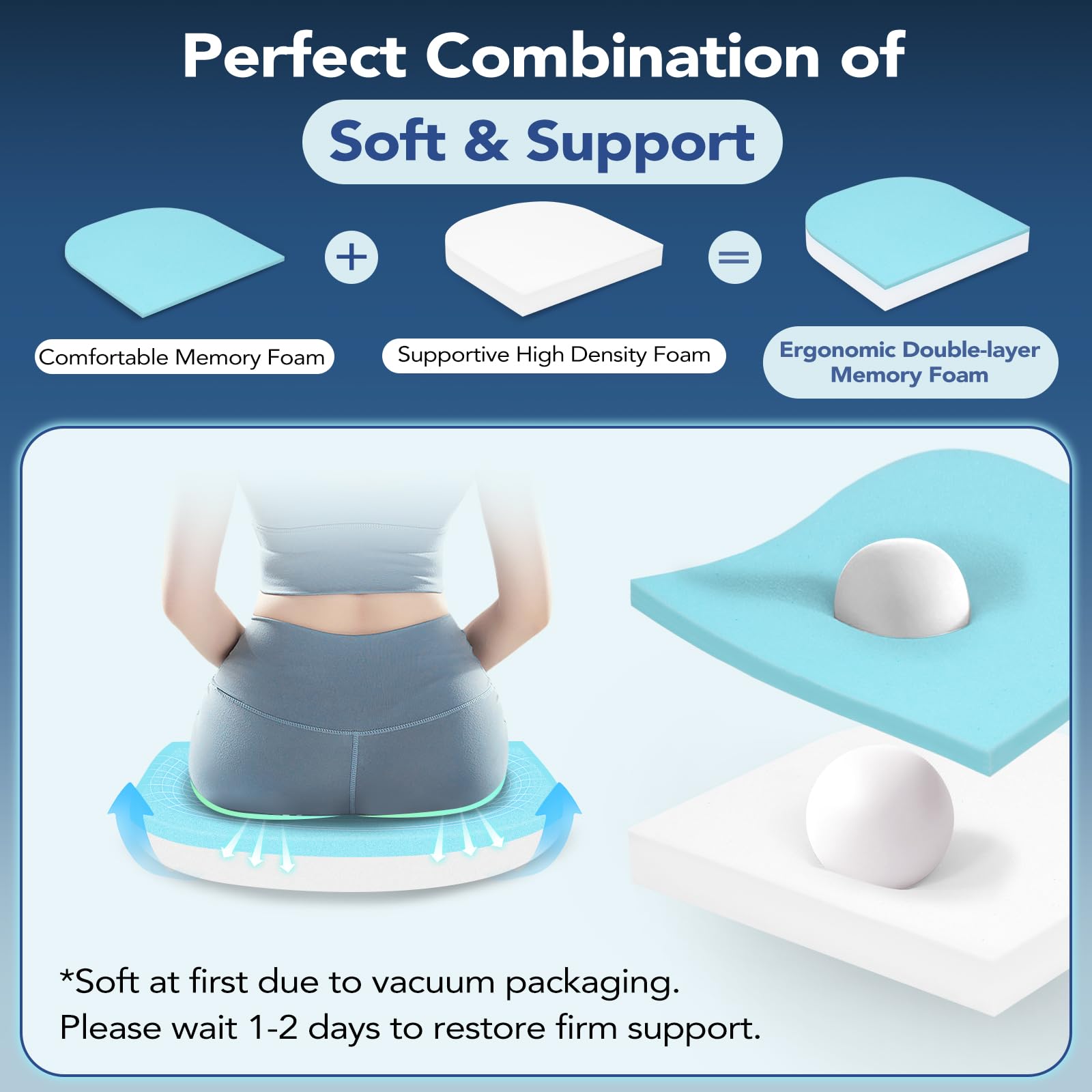 HOMELYSIAN chair cushion high-density bottom provides lasting support.