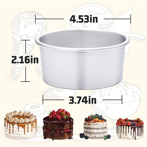 HomeMall mini cake pans, close-up of non-stick surface for smooth removal.