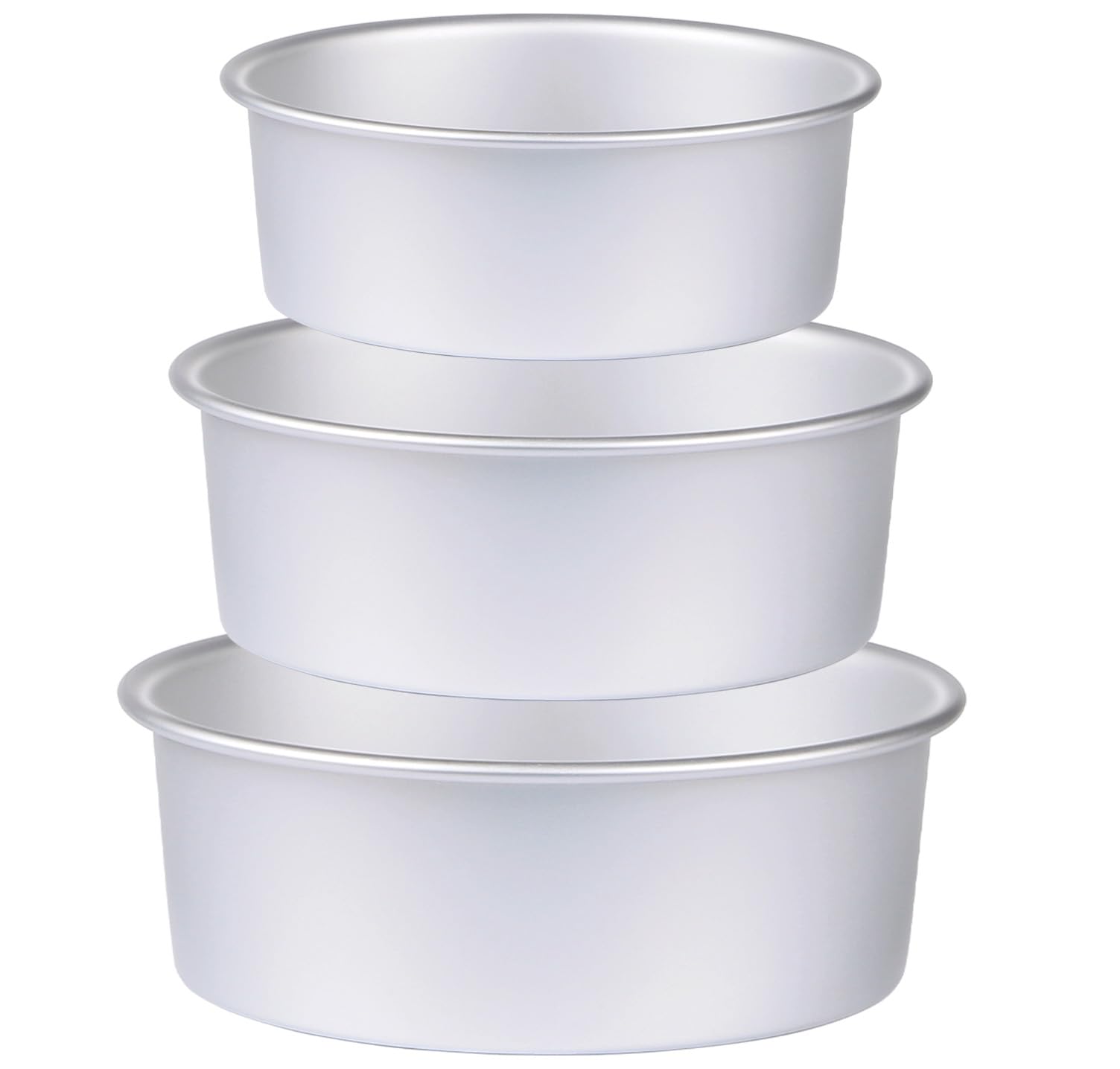 HomeMall 6-inch round cake pan with 3-inch depth for even baking.