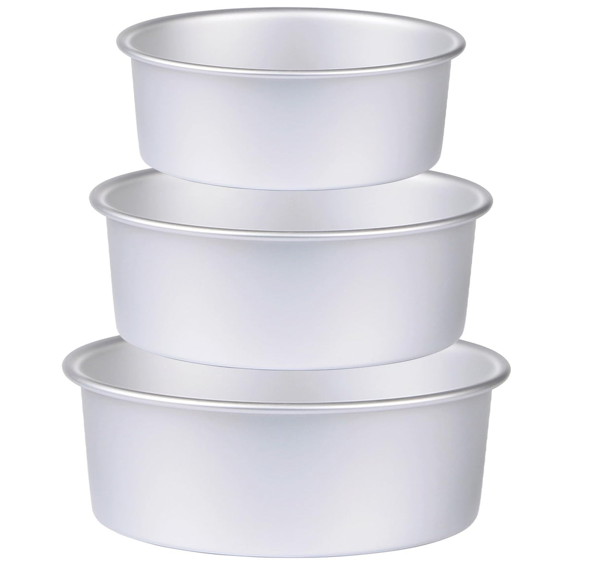 HomeMall 6-inch round cake pan with 3-inch depth for even baking.