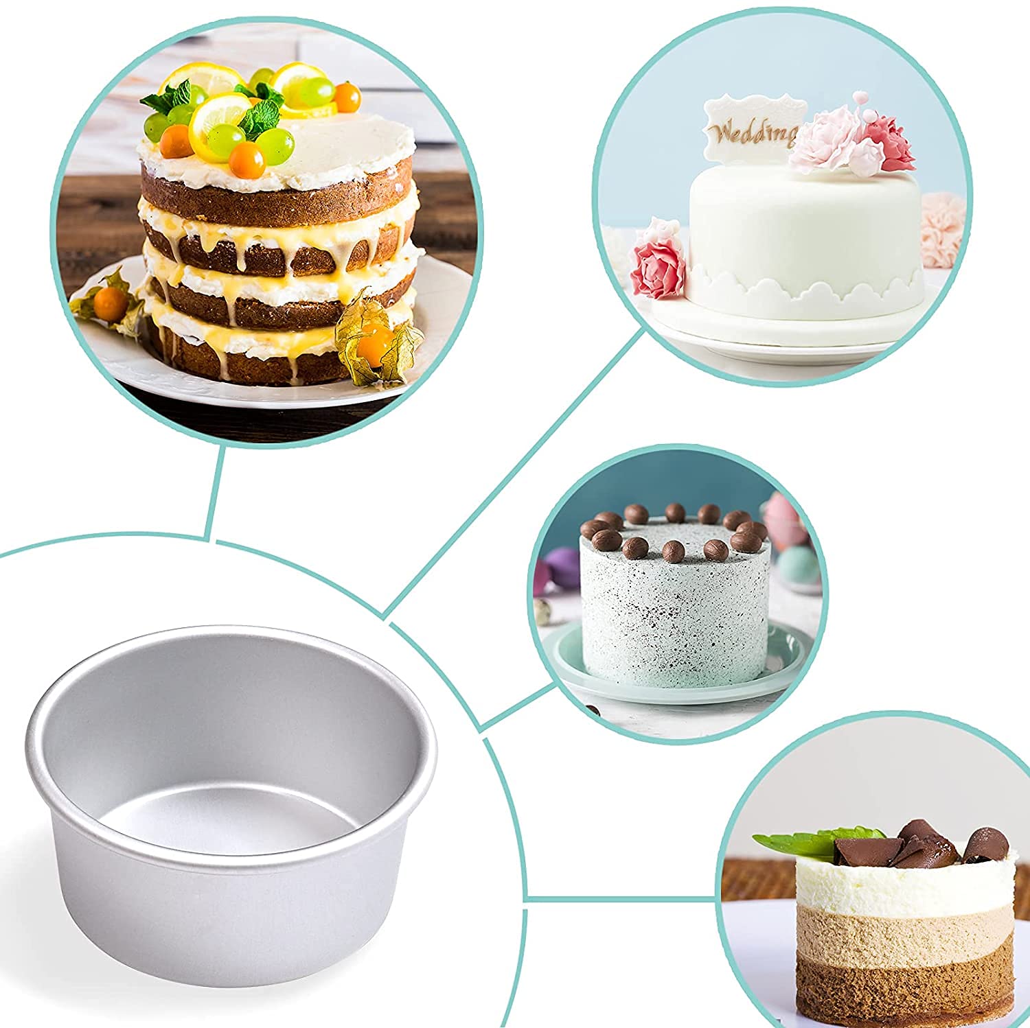 HomeMall pan with rounded edge, easy release during baking demonstration.