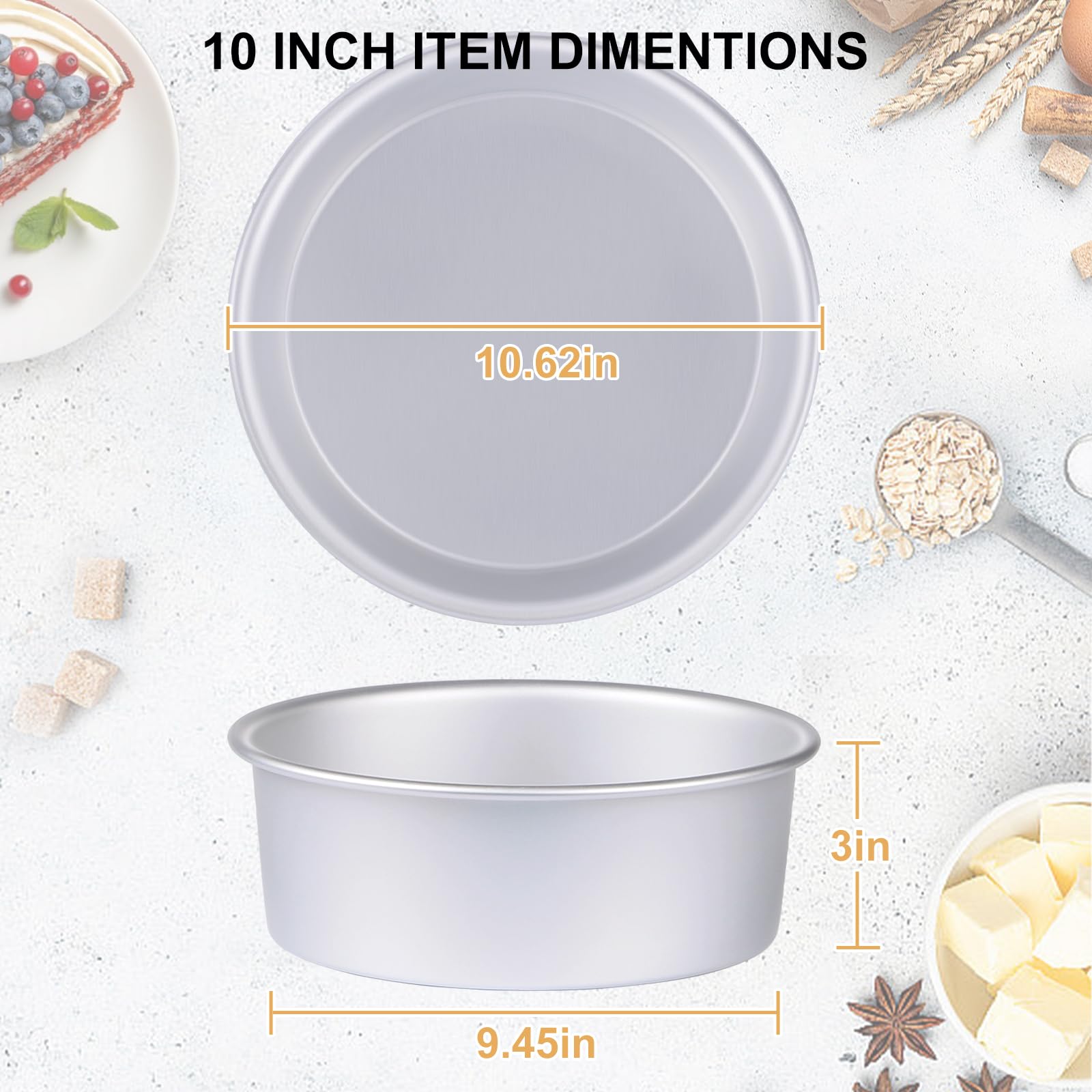 HomeMall stackable cake pan design saves kitchen space.