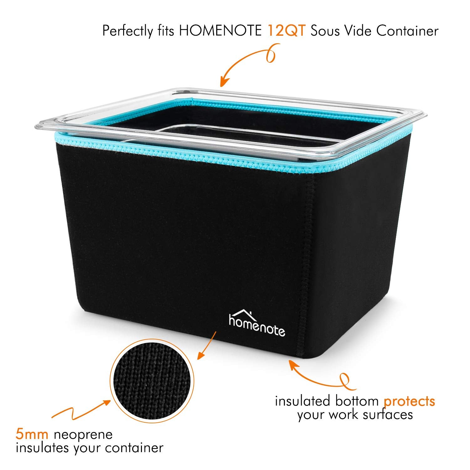 Homenote BPA-free polycarbonate container keeps contents safe and visible