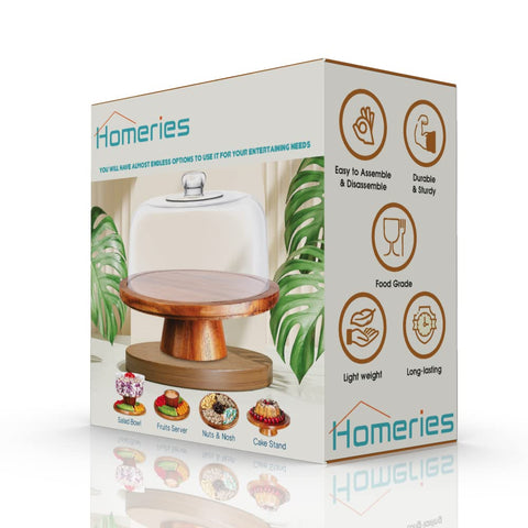 Homeries Acacia Wood Buffet Display invites attention at dessert tables