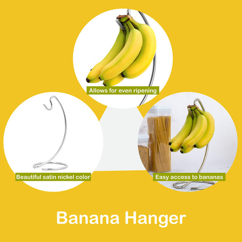 Homeries dining-area-decor banana-hook showcases versatile kitchen décor and fruit storage.
