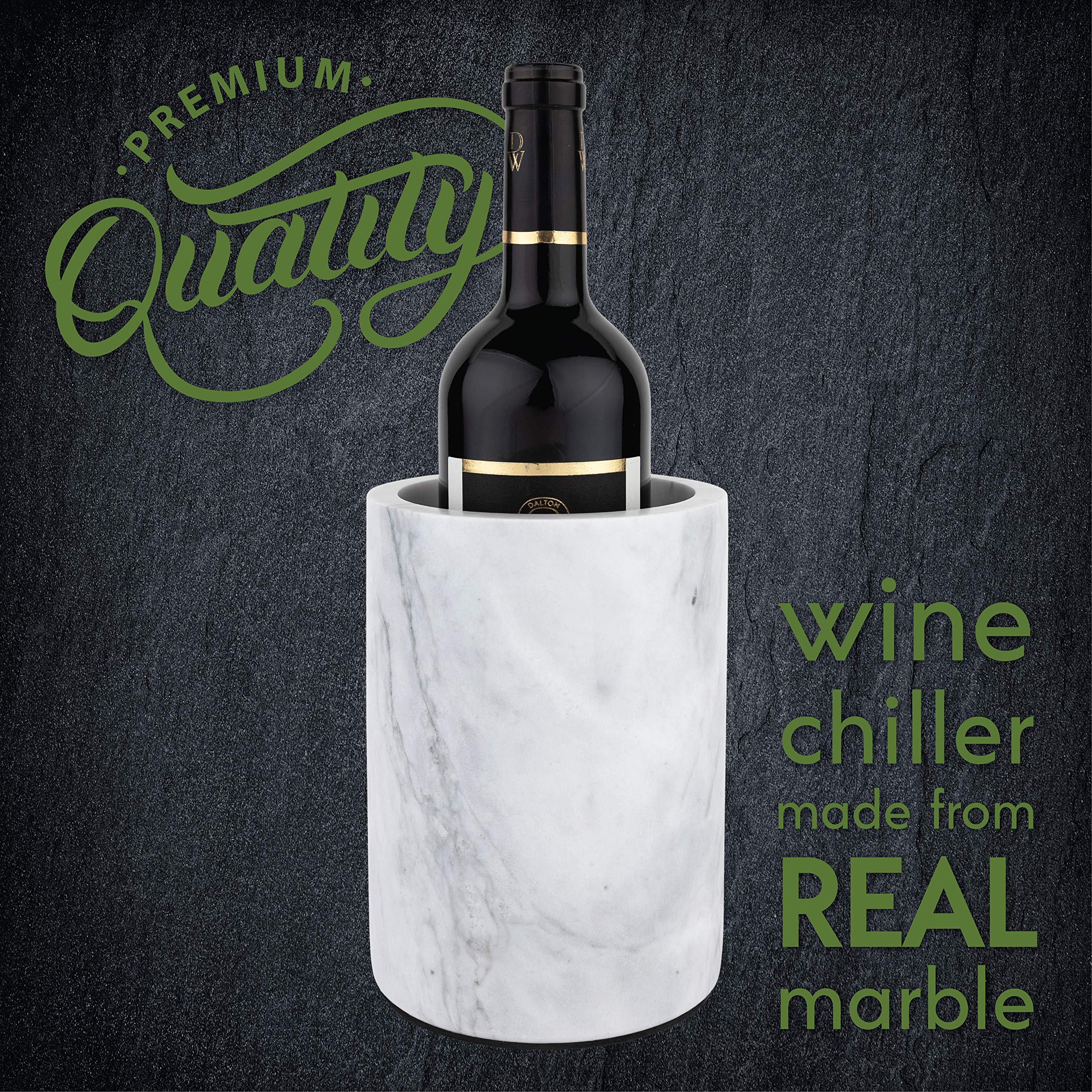 Homeries Marble Wine Chiller Bucket bottle inside elevates serving presentation
