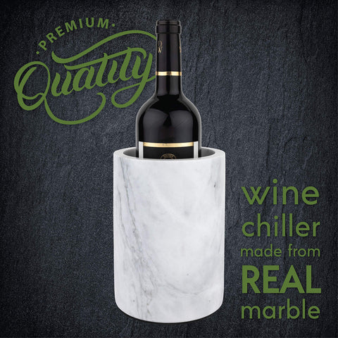Homeries Marble Wine Chiller Bucket bottle inside elevates serving presentation