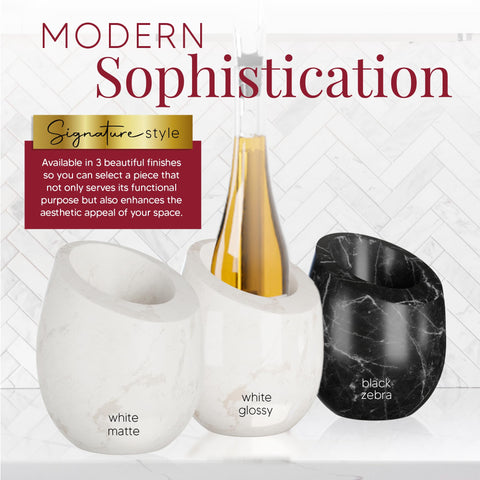 Homeries Marble Wine Chiller Bucket elegant design decor for modern spaces and bottle cooling.