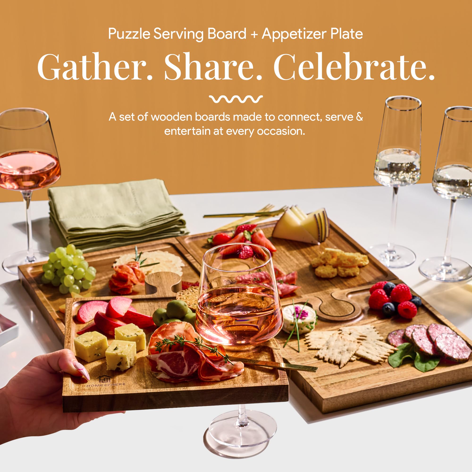 Homesphere versatile serving boards that mix and match for wow-worthy arrangements