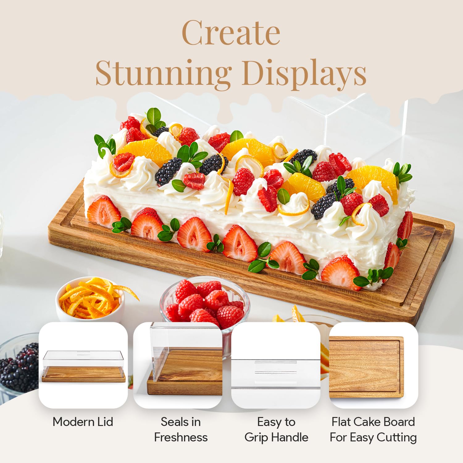 HOMESPHERE rectangle wood tray 15x6-25 fits on counters and shelves.