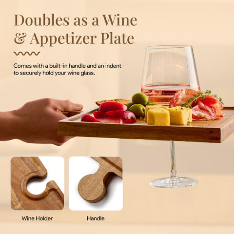 Homesphere boards with wine glass holders for effortless sipping and mingling