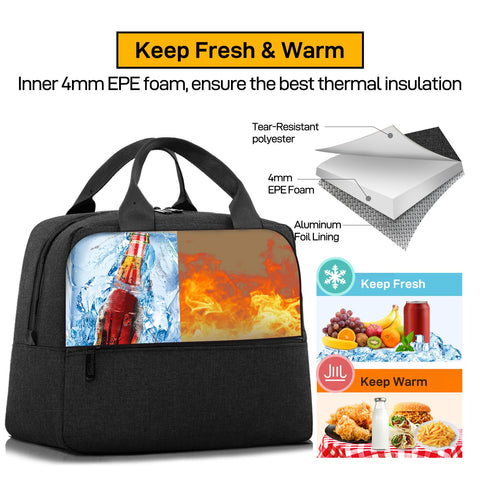 Homespon easy-clean liner allows quick wipe-down after meals