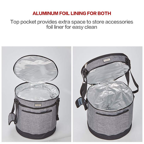 Adjustable shoulder strap offers comfortable carrying on the go.