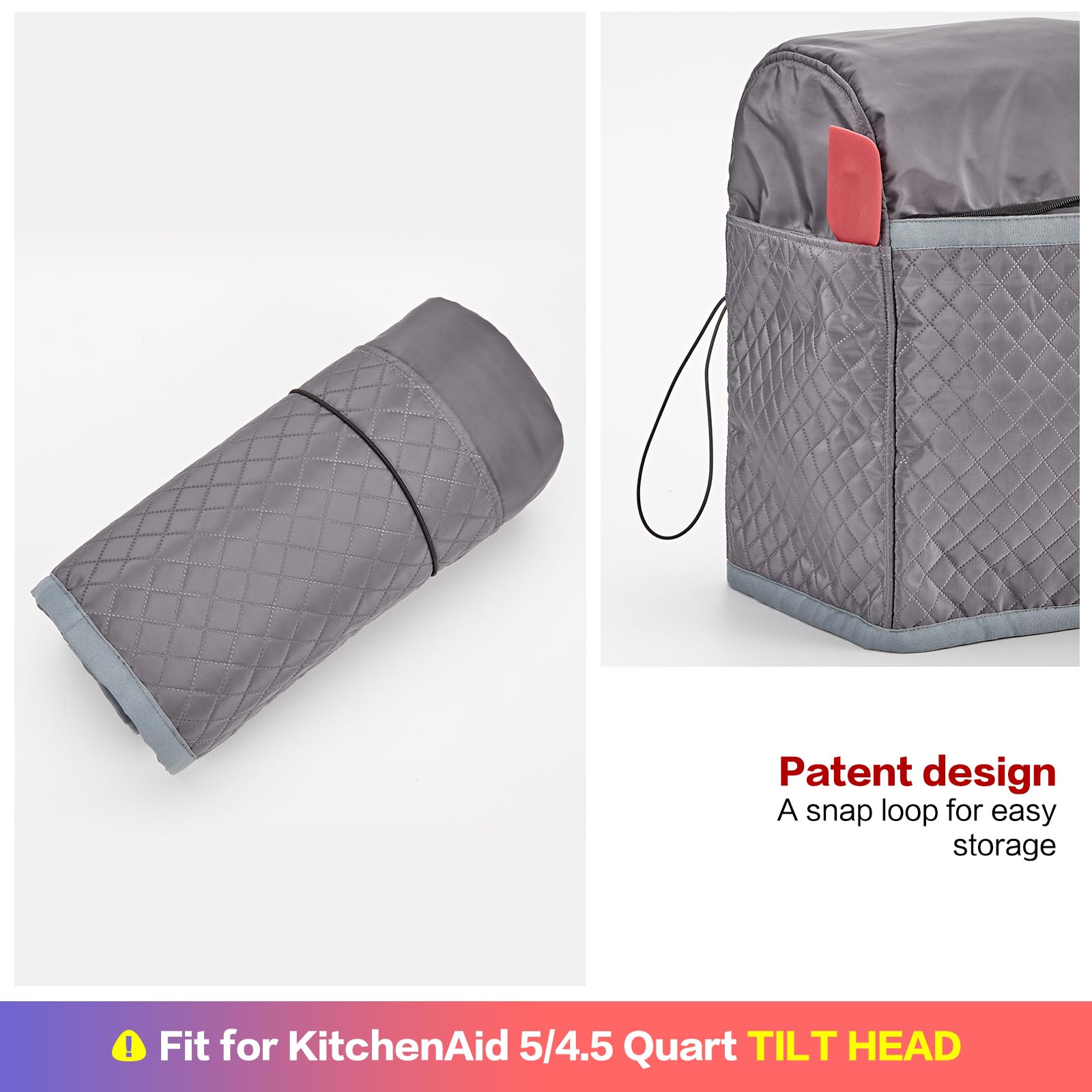 HOMEST dust cover fits KitchenAid tilt-head 5/4.5 quart models