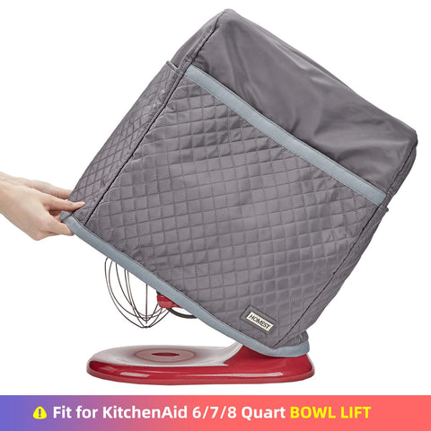 HOMEST quilted dust cover with pockets keeps manuals and tools organized.
