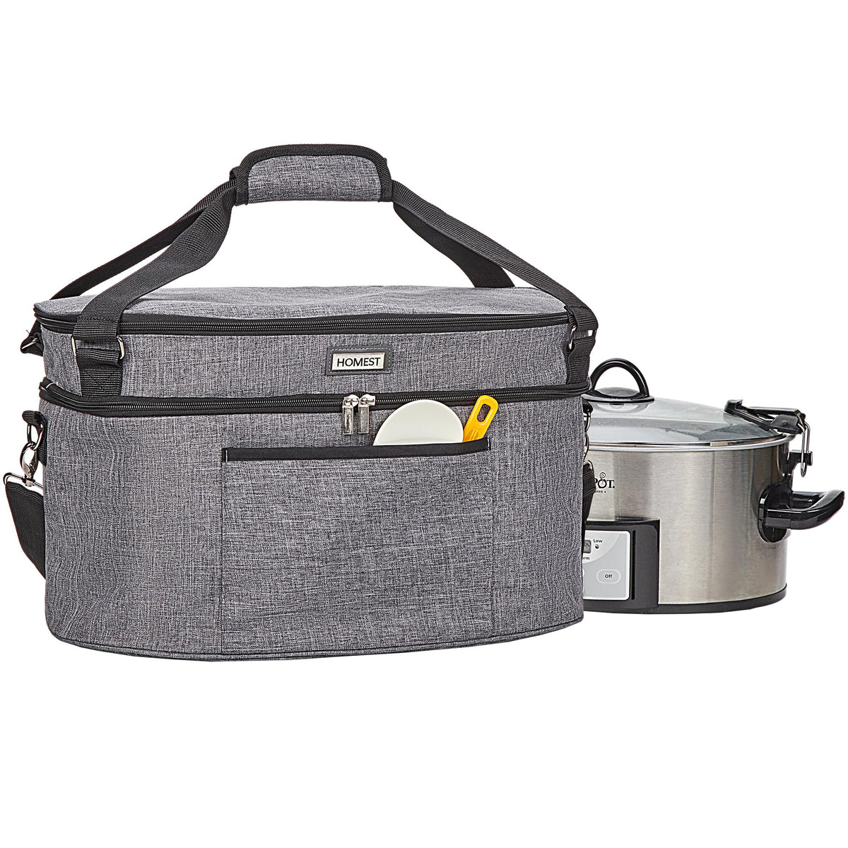 HOMEST slow cooker bag fits 6-8 qt models for portable meals