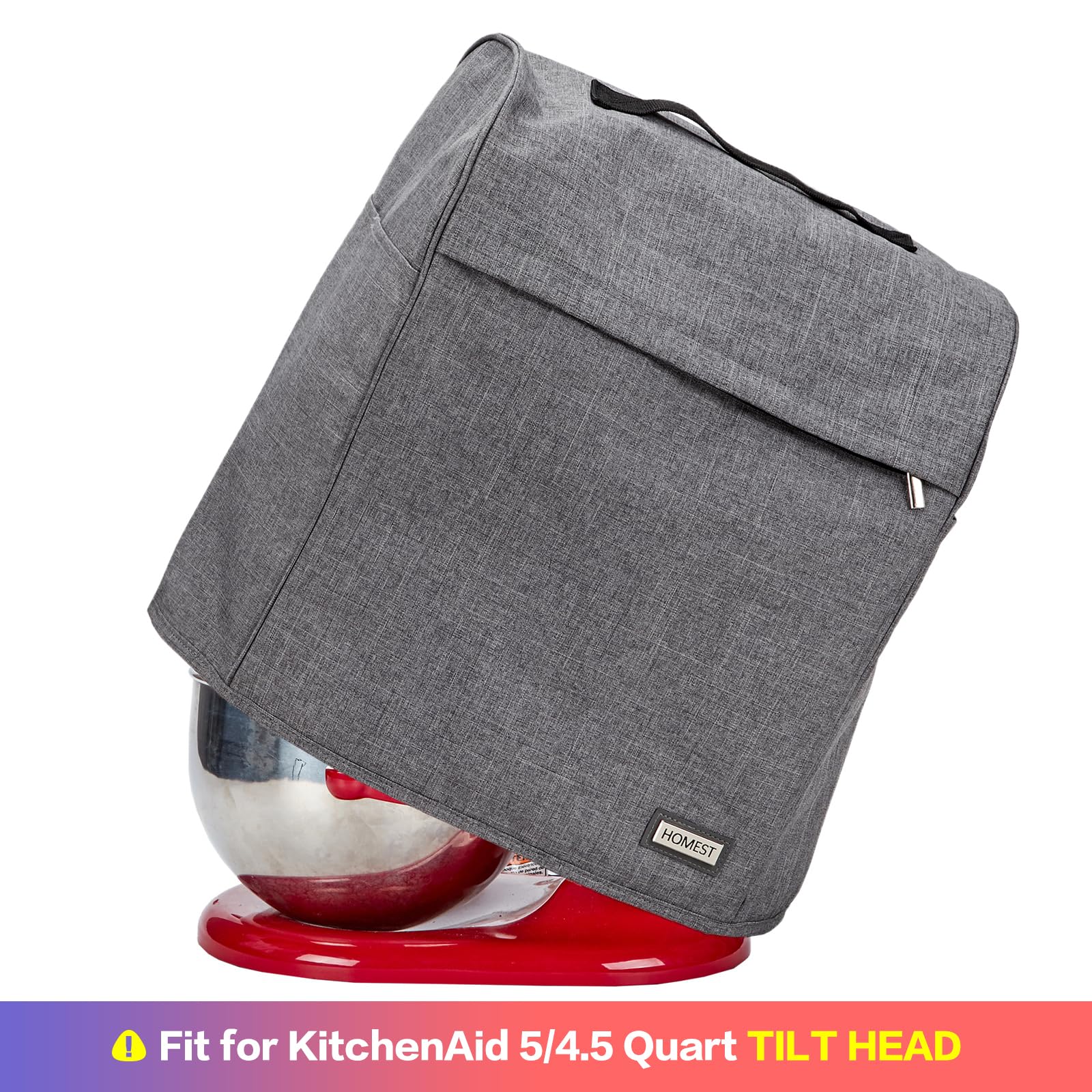 Grey fabric adds a sleek, professional look to your kitchen workspace.