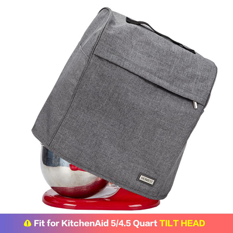 Grey fabric adds a sleek, professional look to your kitchen workspace.