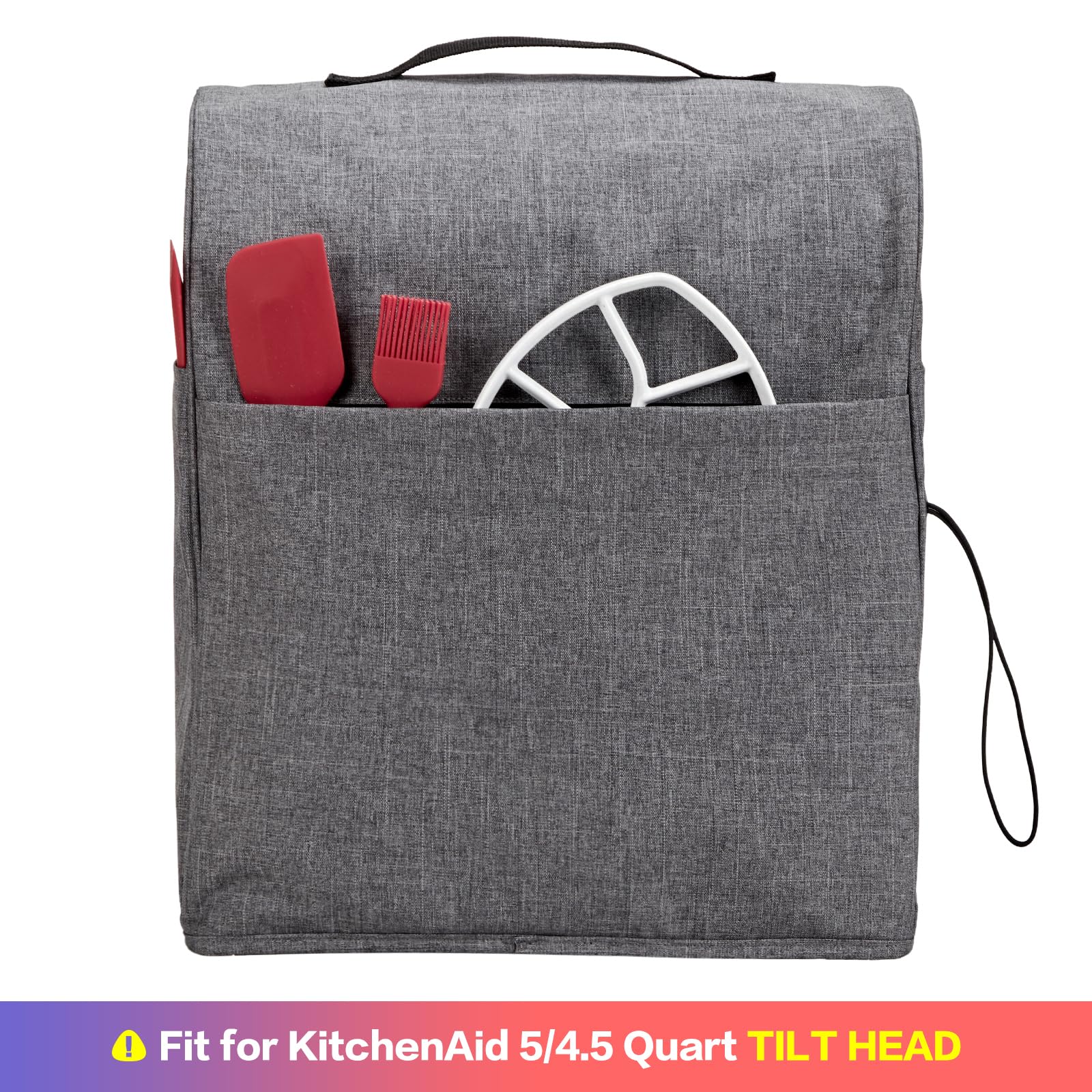 Top handle design makes slipping the cover on easy and tidy.