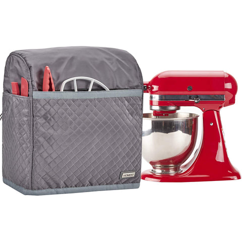 HOMEST quilted dust cover for stand mixers protects KitchenAid from dust
