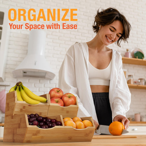 HOMESTEAD Three-bin set shown for flexible pantry organization