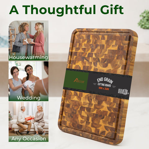 HOMESTEAD rich acacia grain adds warm, premium kitchen style