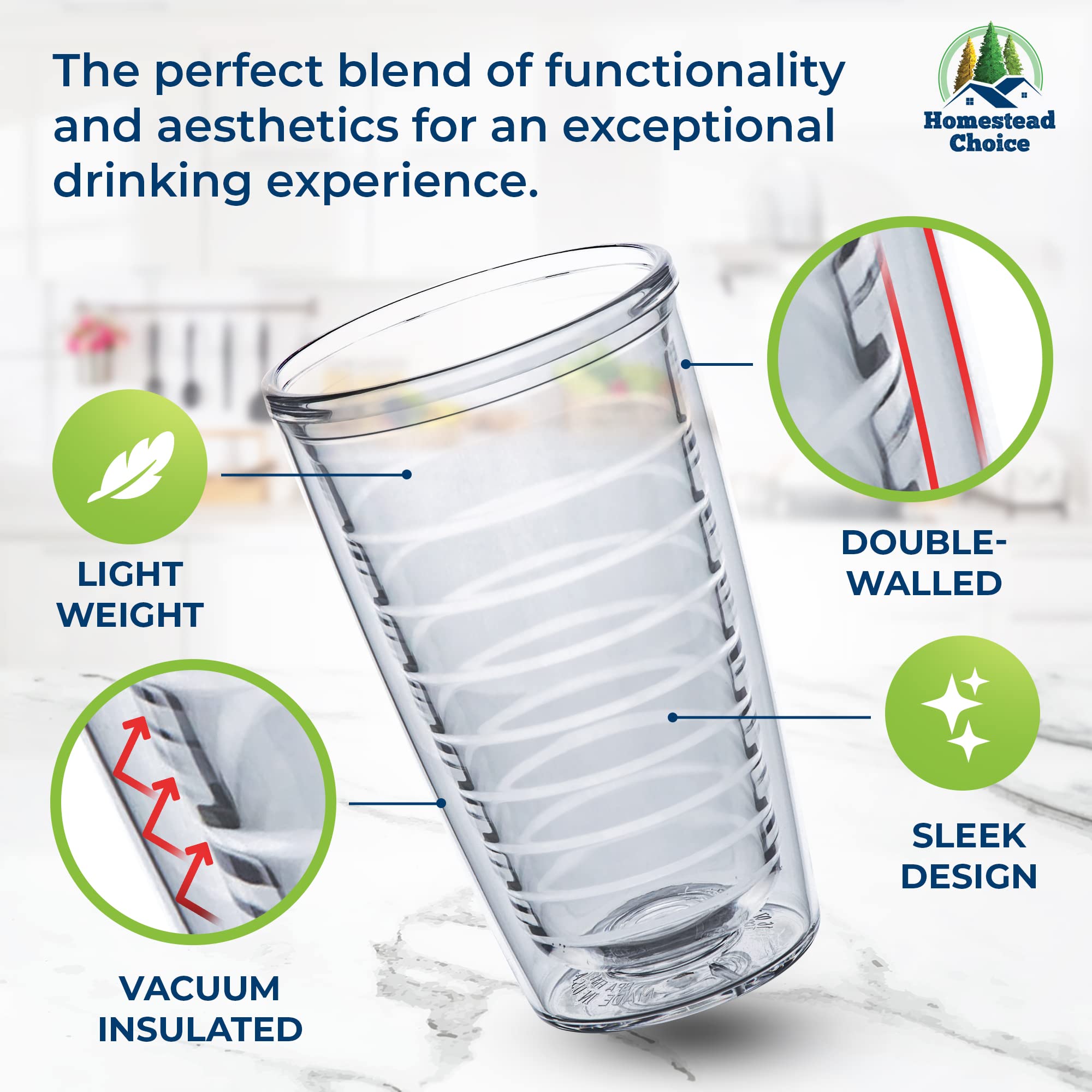 Homestead Choice BPA-free dishwasher-safe tumbler for family use